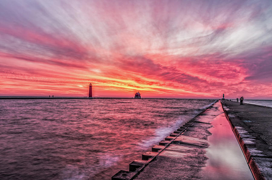 Grand Haven Heat Photograph by Joe Holley
