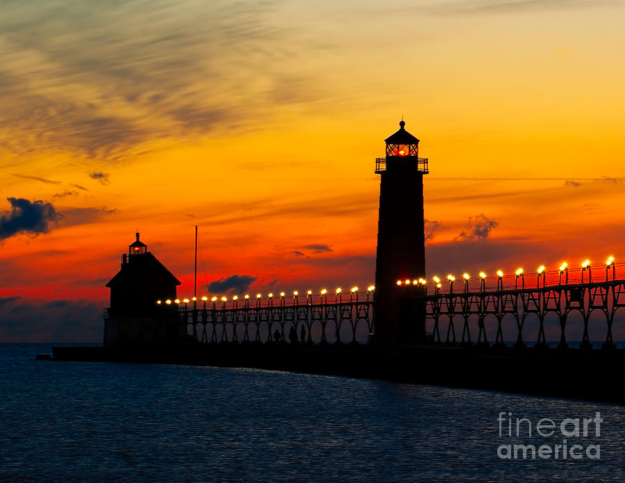 Grand Haven Sunset Photograph by Nick Zelinsky Jr