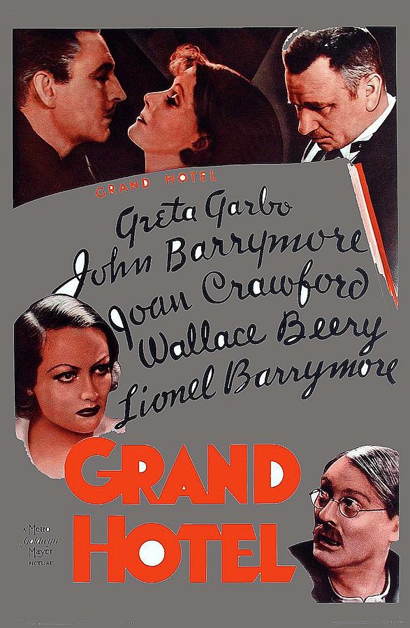 Grand Hotel theatrical poster 1932 color added 2016 Photograph by David Lee Guss