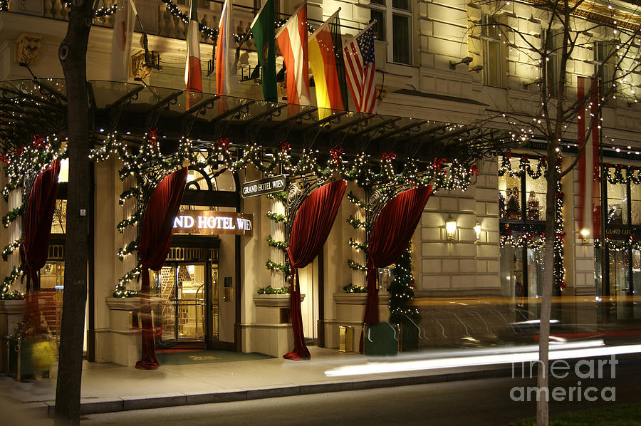 Grand Hotel Vienna at Christmas Photograph by David Birchall