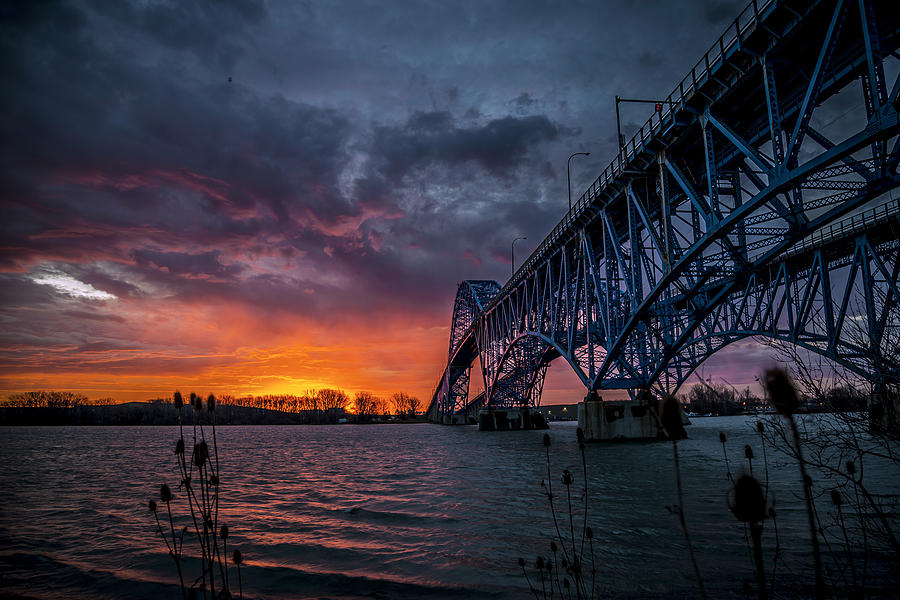 Grand Island Bridge from Grand Island Photograph by John Witt - Pixels