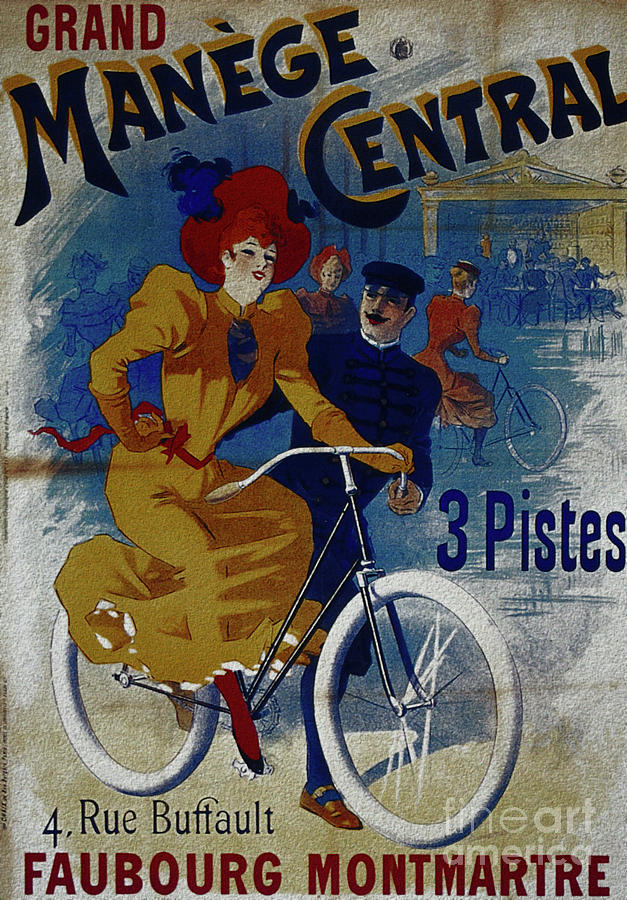 Grand Manege Central vintage cycle poster Painting by Vintage Collectables