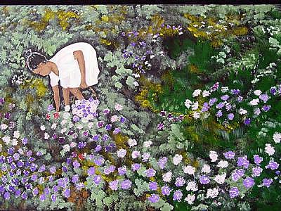 Grand Mas Wildflowers Painting by TH Gomillion
