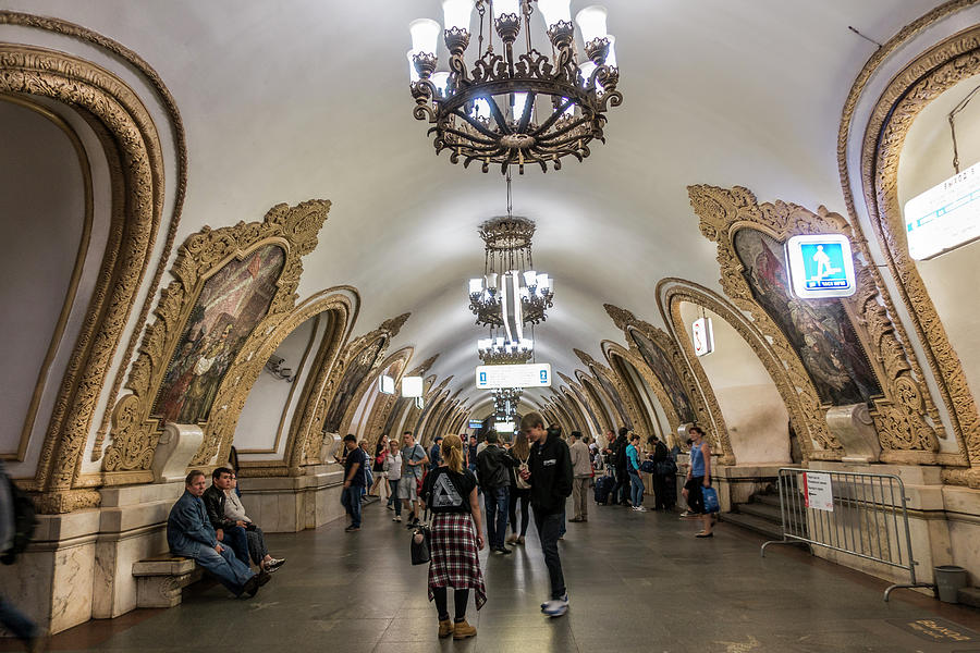 Kiyevskaya metro station  Moscow  Photograph by Usha Peddamatham
