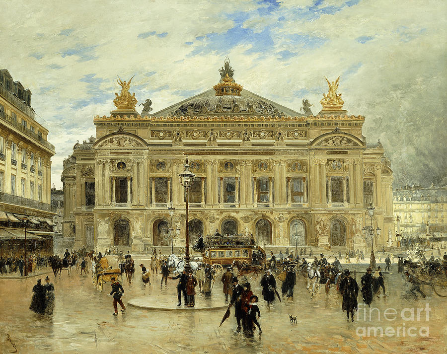 Grand Opera House, Paris Painting by Frank Myers Boggs