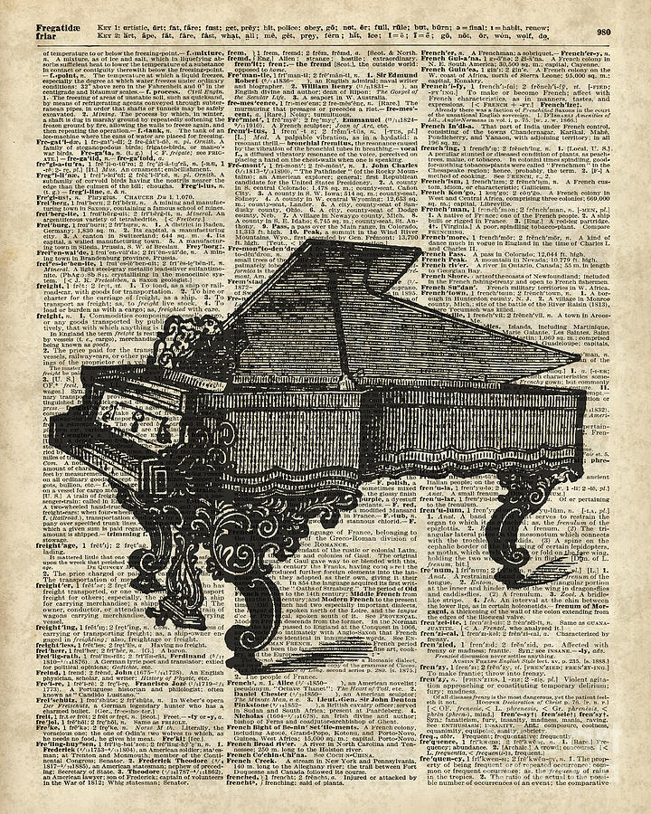 Music Digital Art - Grand Piano by Anna W
