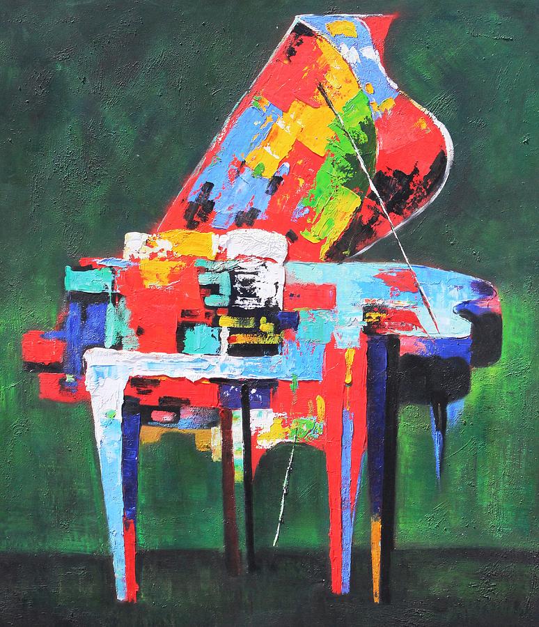 Grand Piano's Color Version Painting by Natalie Ortiz - Fine Art America