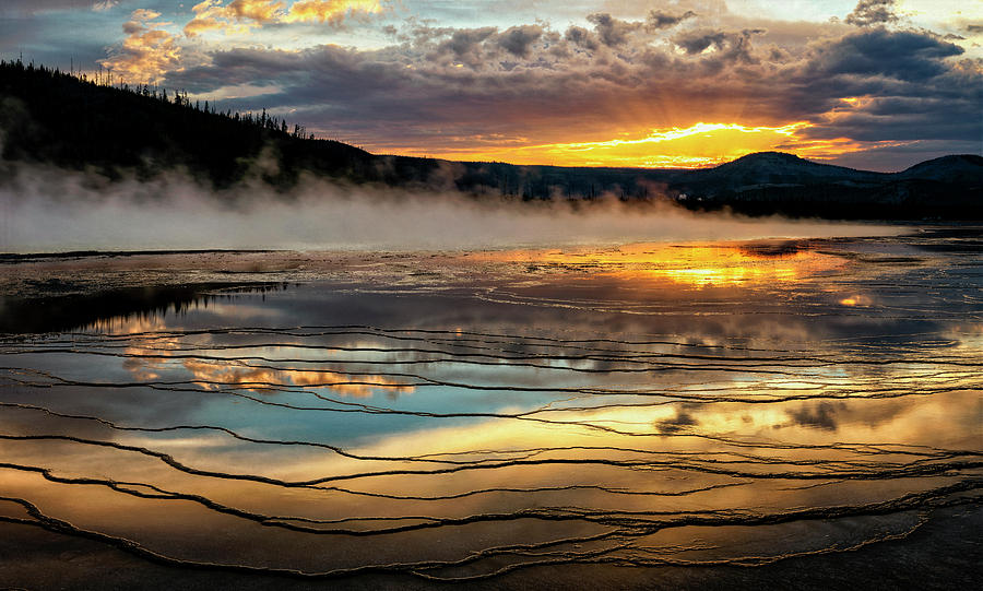 Grand Prismatic at Sunset Photograph by David Soldano