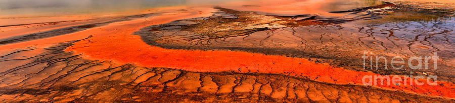 Grand Prismatic Bacterial Mat Panorama Photograph by Adam Jewell
