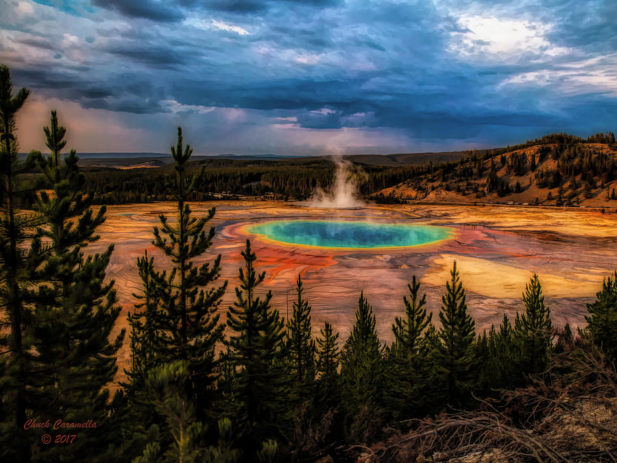 Grand Prismatic Pool - Yellowstone Photograph by Chuck Caramella