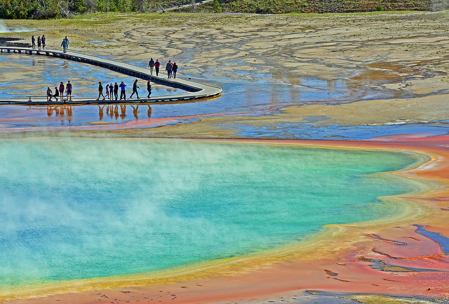 Grand Prismatic Spring Reflections Photograph by Bruce Gourley