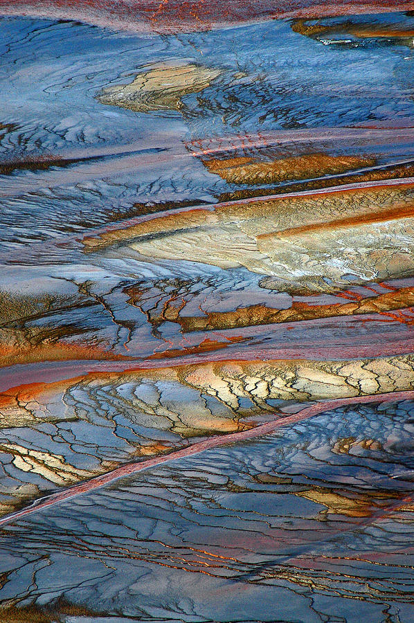 Grand Prismatic Runoff Photograph by Bruce Gourley