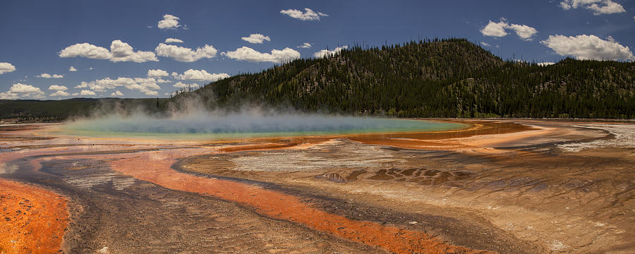 Yellowstone National Park Photograph - Grand Prismatic Spring by Andrew Soundarajan