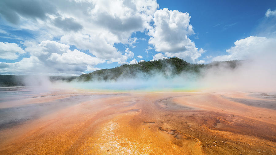 Grand Prismatic Spring at Yellowstone National Park, Wyoming, America Photograph by Ryan Kelehar
