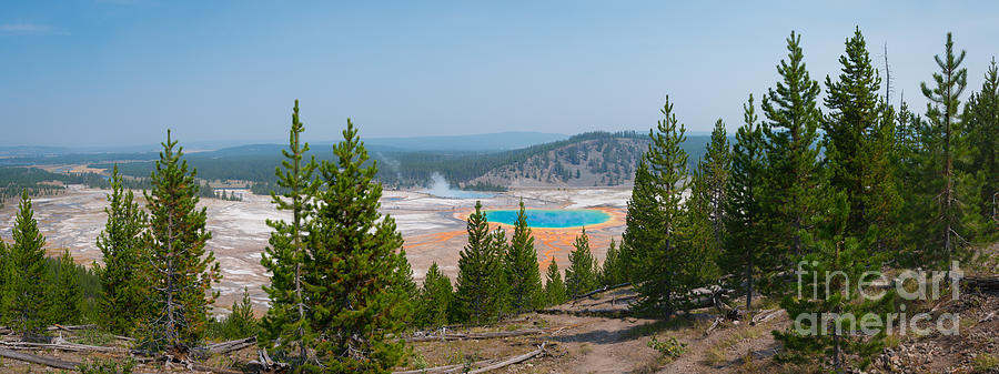 Yellowstone National Park Photograph - Grand Prismatic Spring Panorama by Michael Ver Sprill