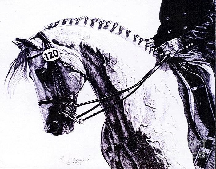 Horse Drawing - Grand Prix by Suzanne Leonard