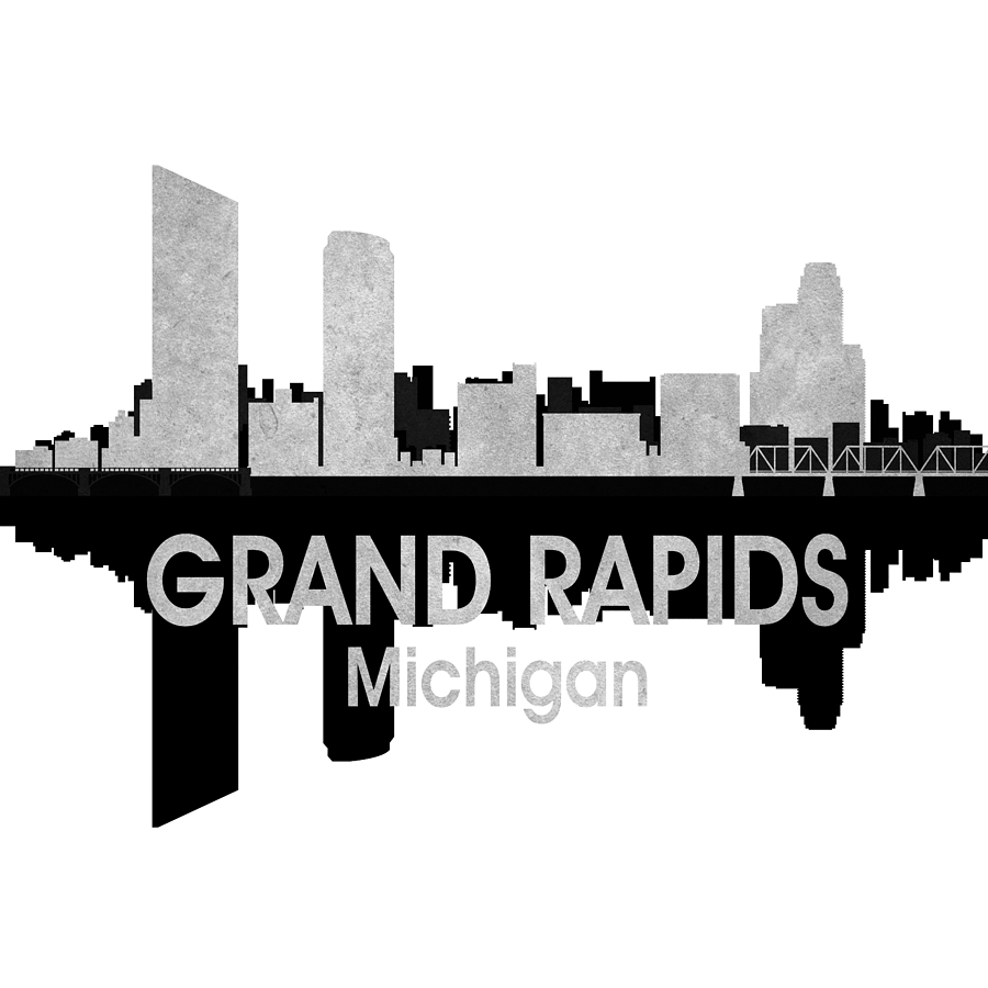 Grand Rapids MI 4 Squared Mixed Media by Angelina Tamez