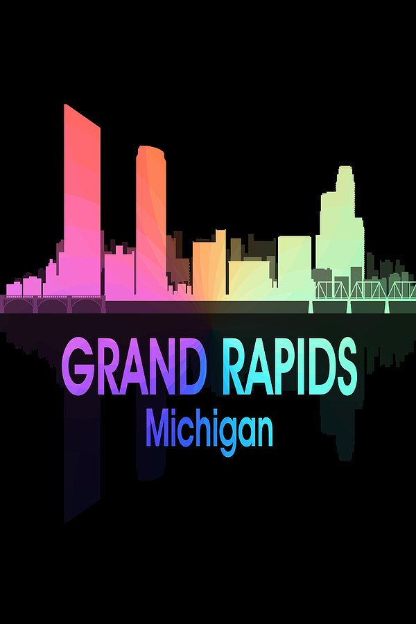 Grand Rapids MI 5 Vertical Digital Art by Angelina Tamez