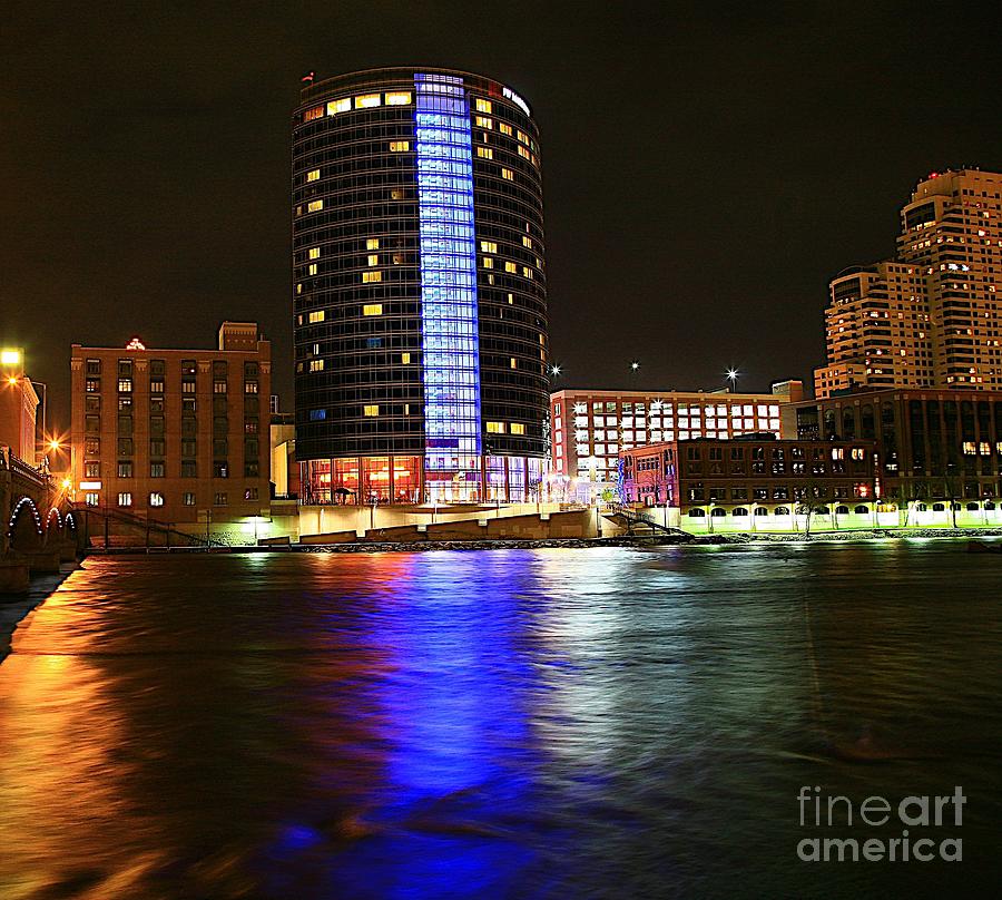 Grand Rapids MI under the lights-6 Photograph by Robert Pearson