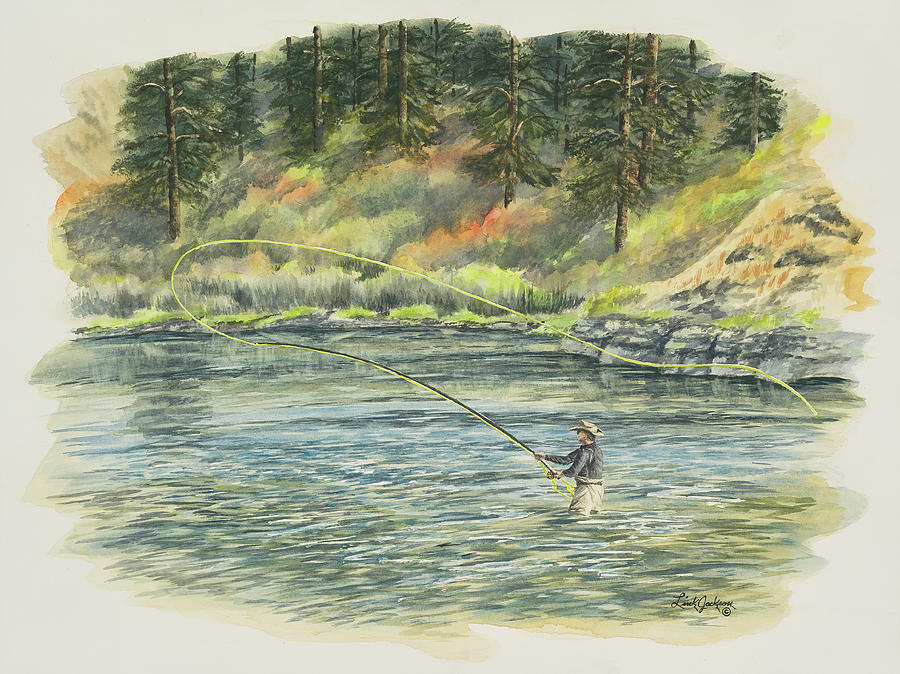 Grand Ronde Spey Cast Painting by Link Jackson