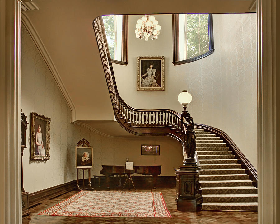 Grand Stairway - Governors Mansion - Missouri Photograph by Nikolyn McDonald