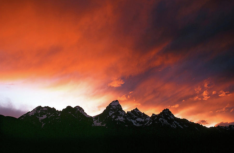 Grand Teton Sunset Photograph by Ted Keller