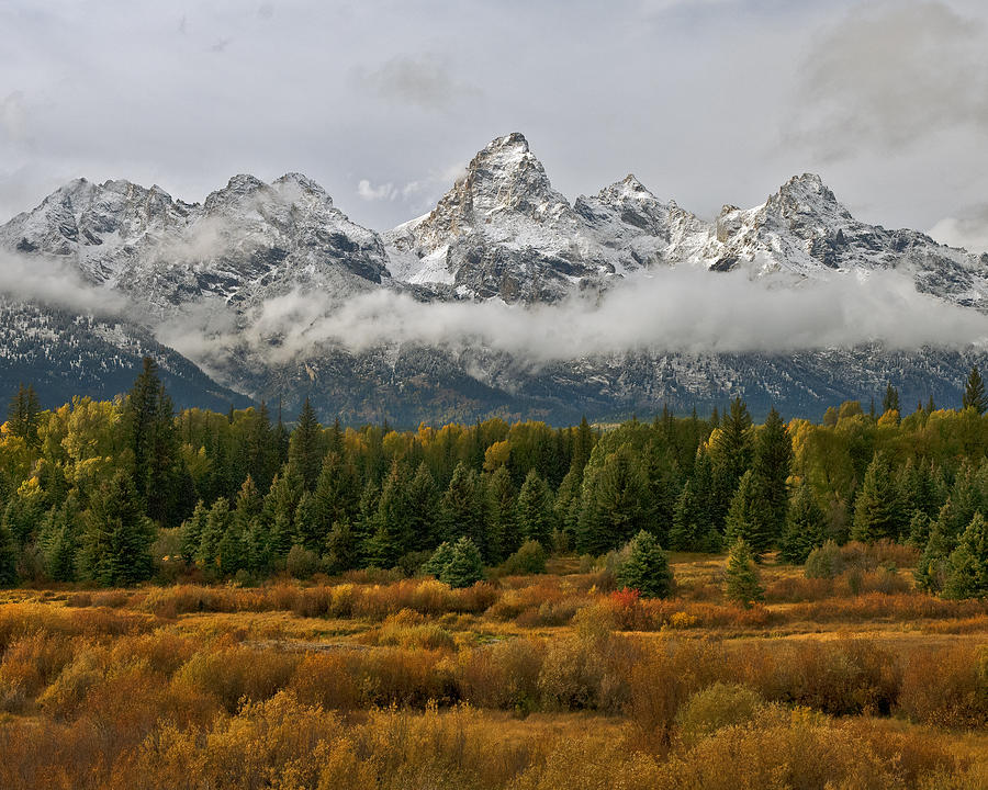 Grand Tetons after a Storm Photograph by Gary Langley
