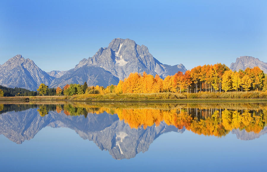 Grand Tetons in Autumn Photograph by Ron Dahlquist - Printscapes