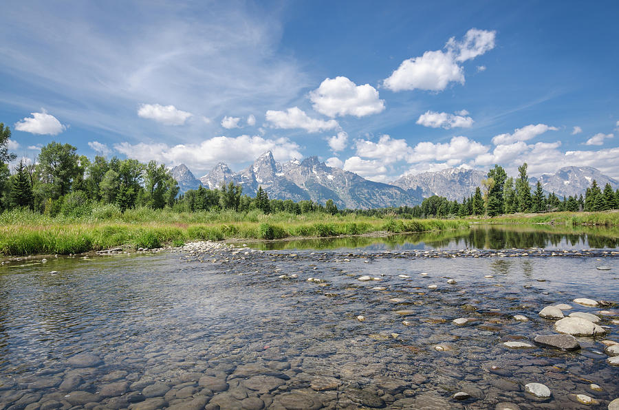 Grand Tetons on a Sunny Day Photograph by Margaret Pitcher