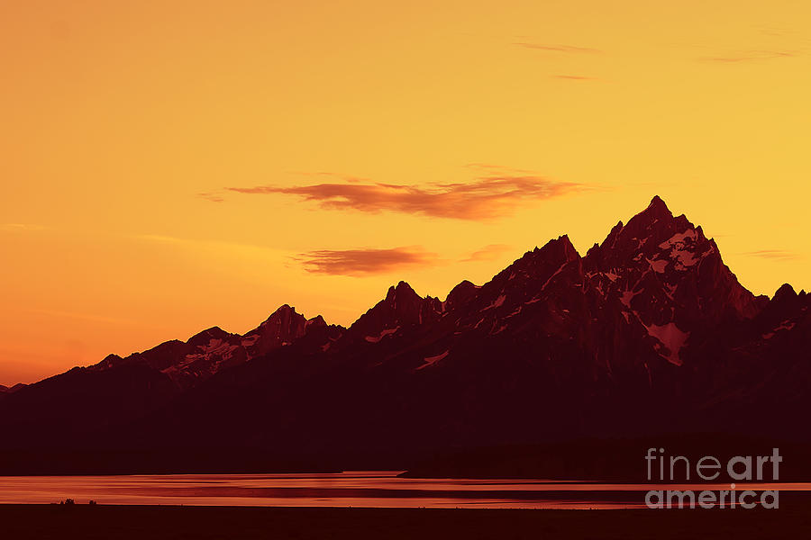 Mountain Photograph - Grand Tetons Sunset by Teresa Zieba