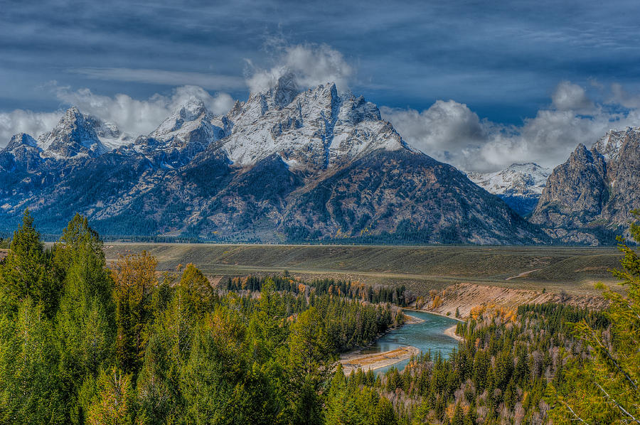 Grand Tetons with the Snake River Photograph by Brenda Jacobs