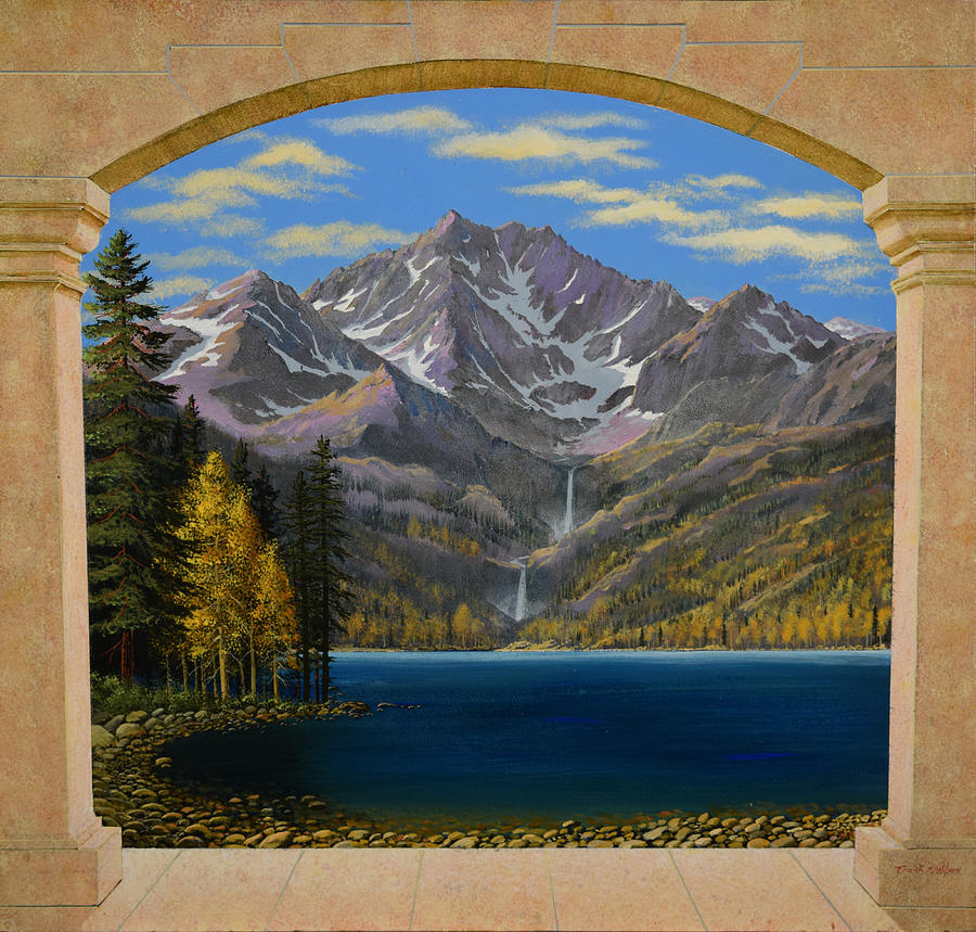 Mountain Painting - Grand Vista Mural Sketch by Frank Wilson