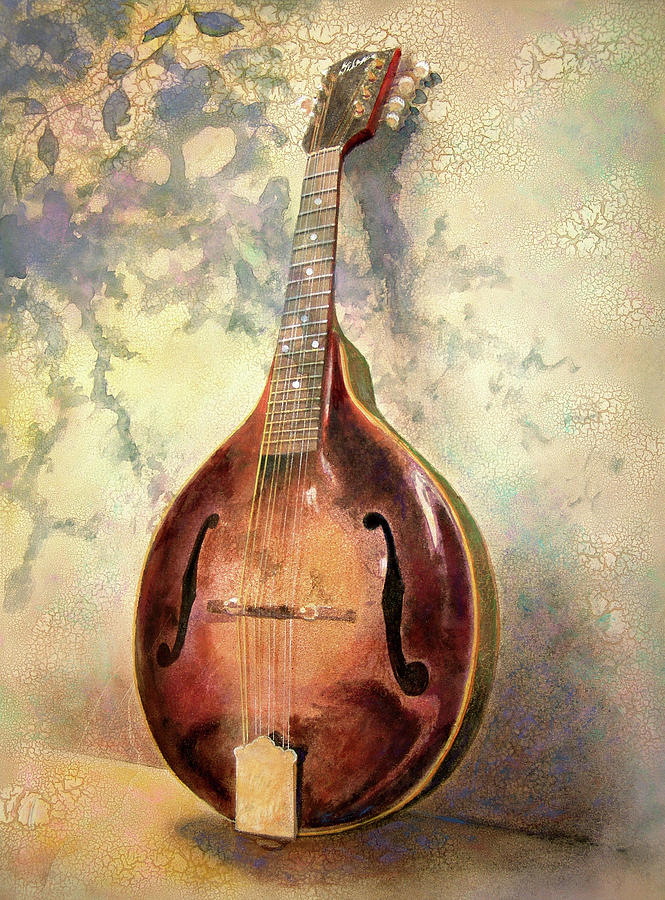 Mandolin Painting - Grandaddys Mandolin by Andrew King