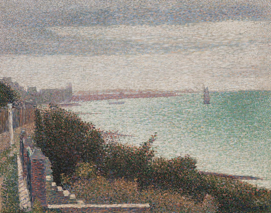 Grandcamp Evening Painting by Georges-Pierre Seurat