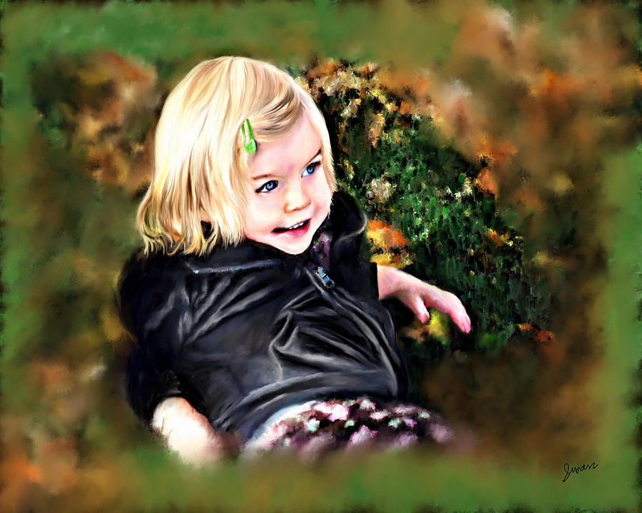 Granddaughter Portrait Painting by Susan Kinney