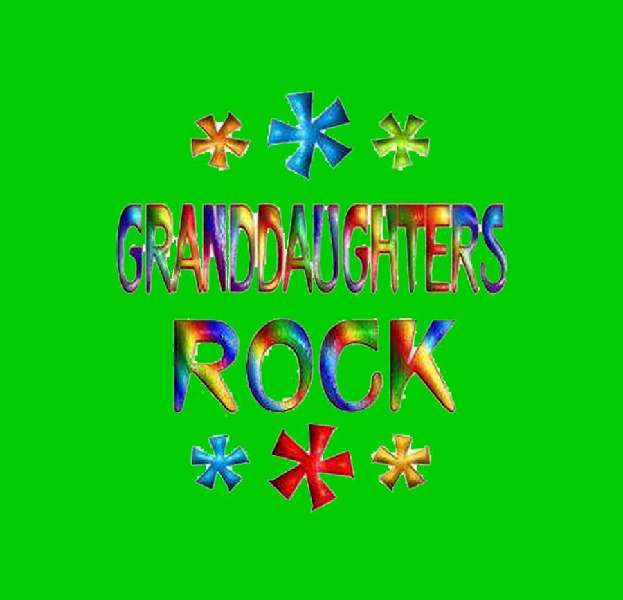 Granddaughters Rock T-shirt Painting by Herb Strobino