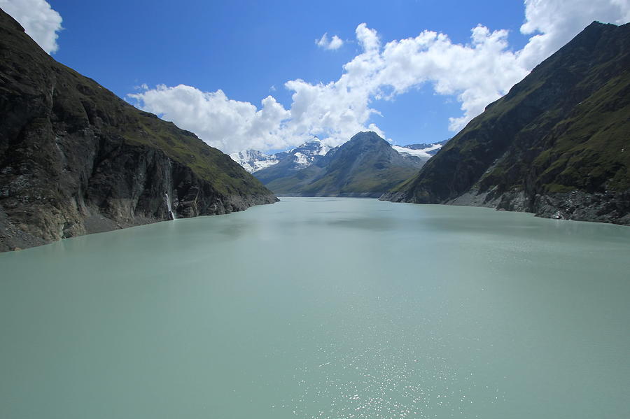 Grande Dixence dam view on Lac des Dix lake, Switzerland Photograph by Elenarts - Elena Duvernay photo