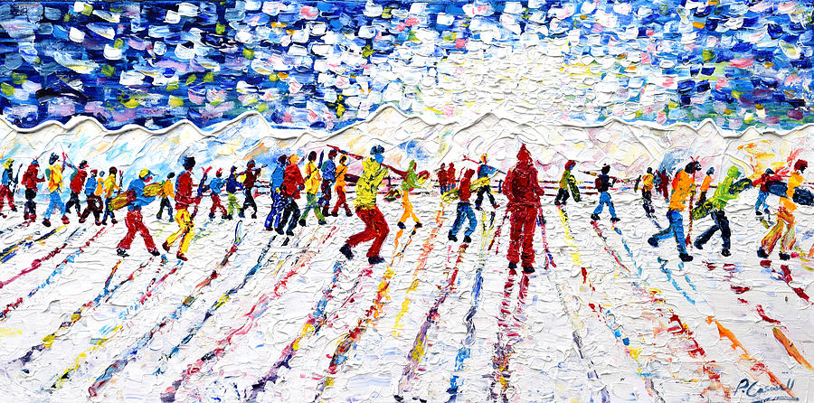 Grande Motte Tignes Painting by Pete Caswell