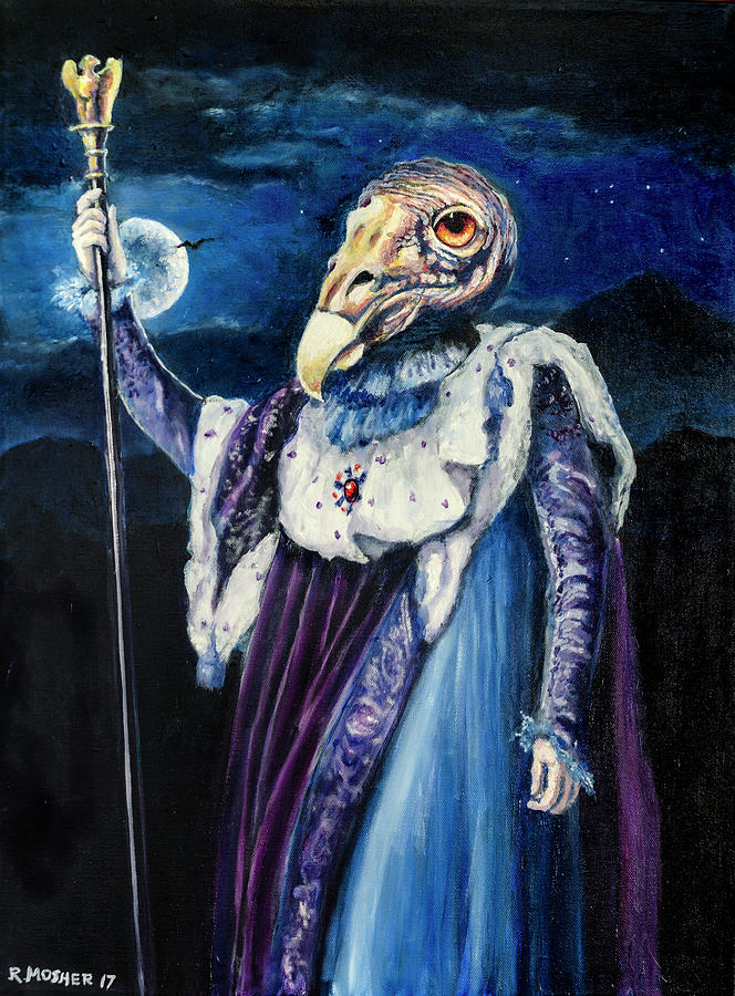 Grandfather Buzzard Cathartes Aura Painting by Rick Mosher