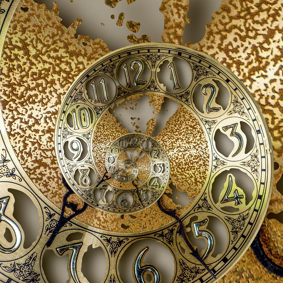 Grandfather Clock Face Photograph by Michael Demagall