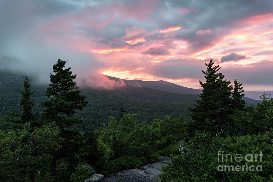 Mountain Photograph - Grandfather Sunrise - D010451 by Daniel Dempster