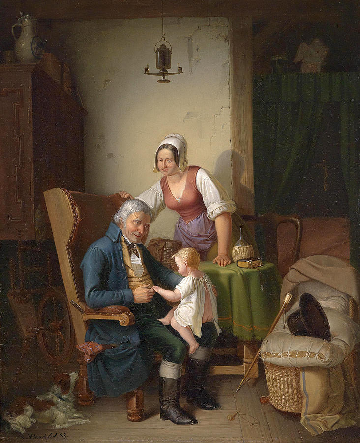 Grandfathers Joy Painting by Emil Bauch