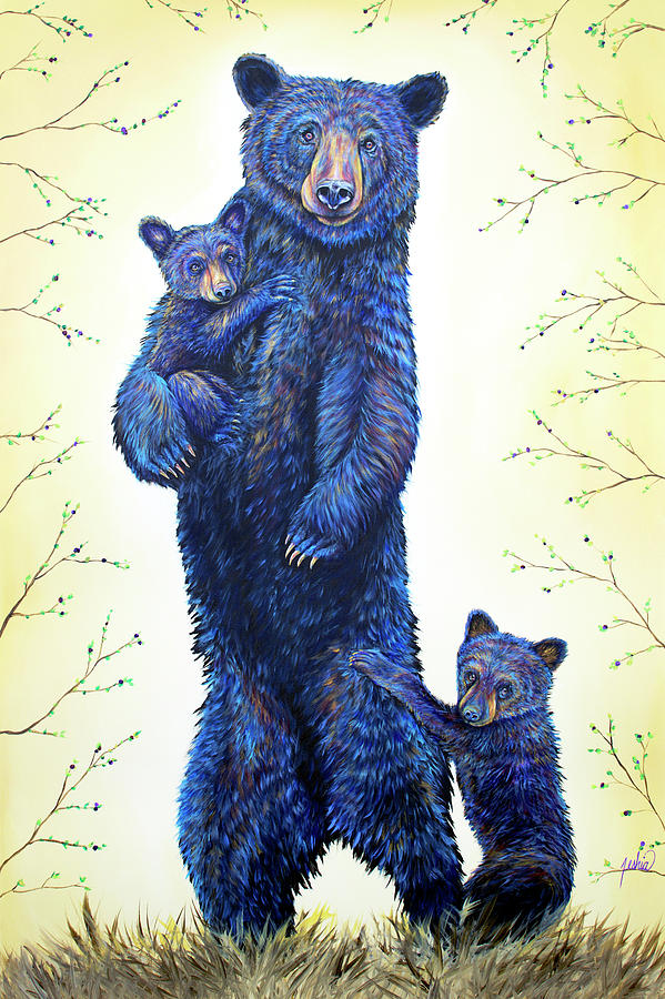 Grandma Bear Painting by Teshia Art