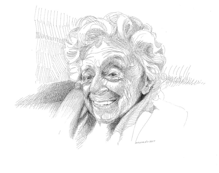 Grandma Hilda Drawing by Monica Dix - Fine Art America