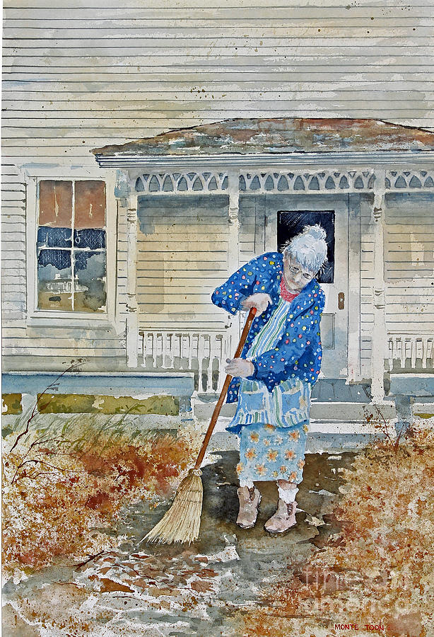 Grandma Painting by Monte Toon
