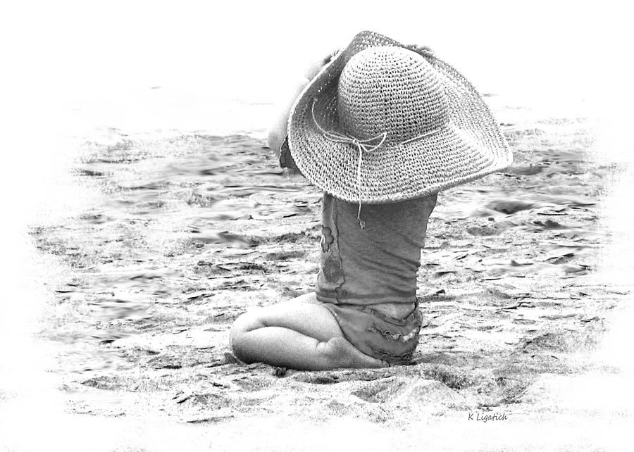 Black And White Photograph - Grandmas Hat by Kerri Ligatich