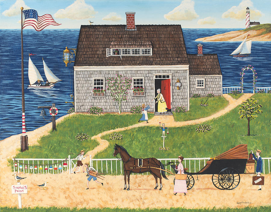 Grandma's Seaside Cottage Painting by Joseph Holodook - Fine Art America