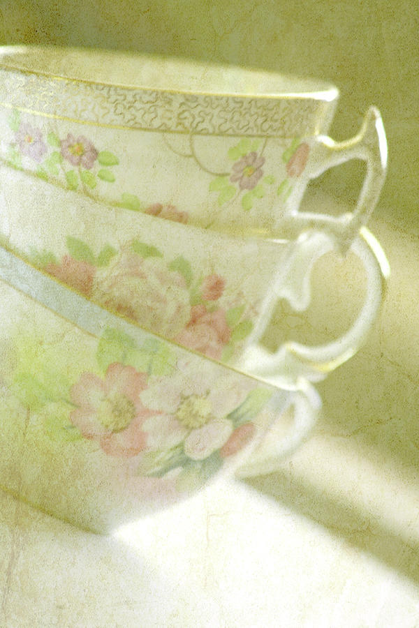 Grandmas Teacups Photograph by Bonnie Bruno