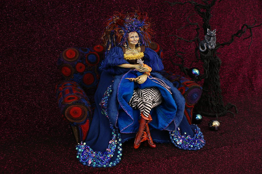 Grandmother Witch Mixed Media by Judy Henninger