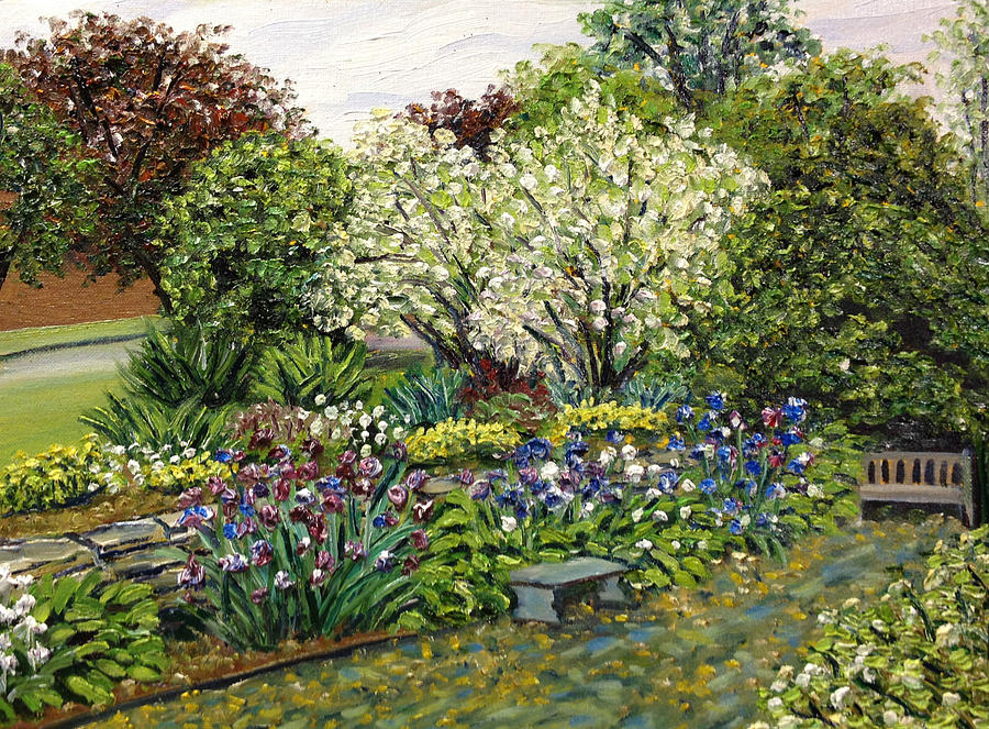 Spring Painting - Grandmothers Garden Spring Blossoms by Richard Nowak